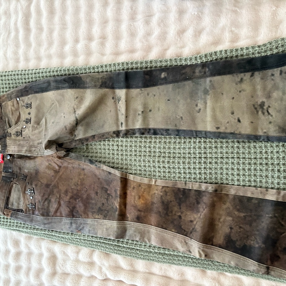 Men's Bootcut Jeans - Distressed Brown